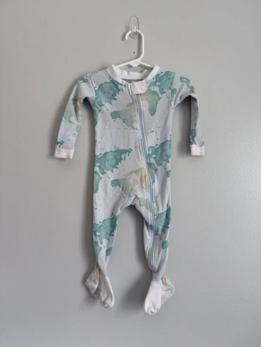 Burt’s Bees Baby Watercolor Dinosaur Footed Pajamas 6-9M